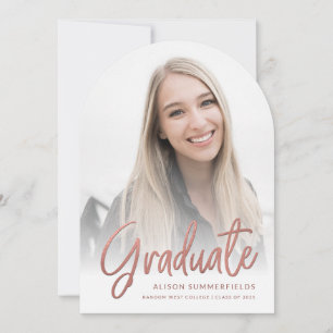 Studenten 2025 Ro Guld-skript Grad Party Inbjudningar