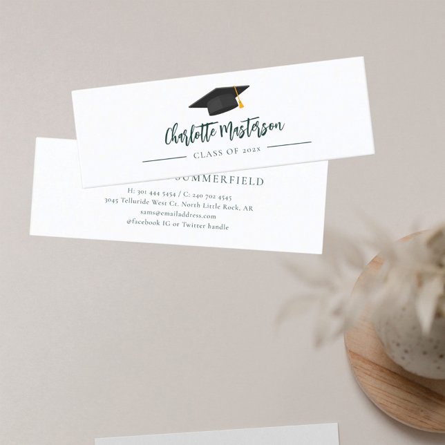Studenten 2025-skriptanrop för Grad Namn Mini Visitkort (Graduation Script Mini Calling Card)