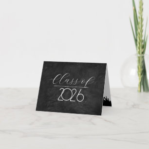 Studenten 2026 Grattis på läder Kort