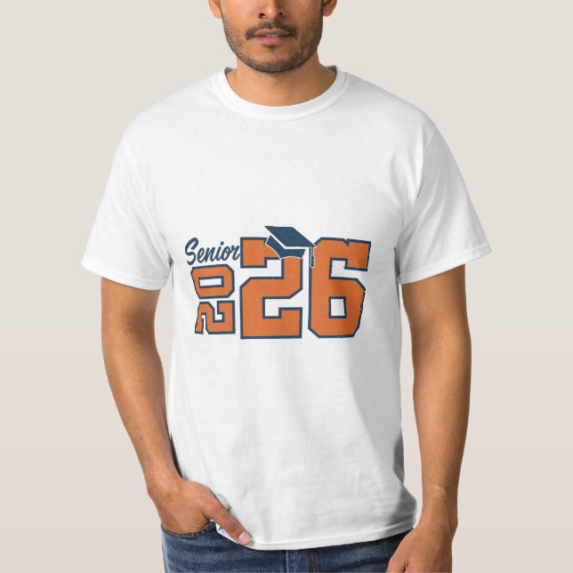 Studenten 2026" "Högre klass 2026" Retro T Shirt (Framsida)