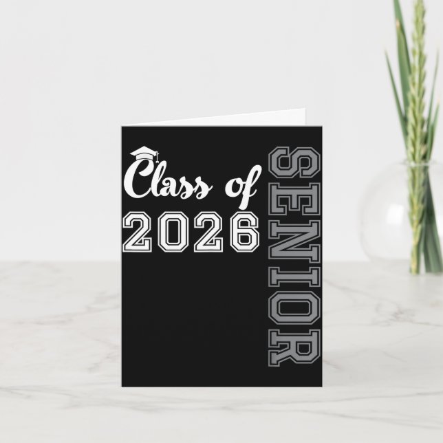 Studenten 2026 senior 2026 examensdekoration mig kort (Framsida)