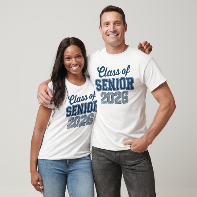 Studenten 2026 Senior Stolthet Typografi  T Shirt (Unisex)