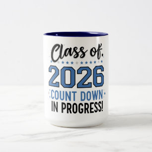 Studenten 2026 Senior Stolthet Typografi Två-Tonad Mugg