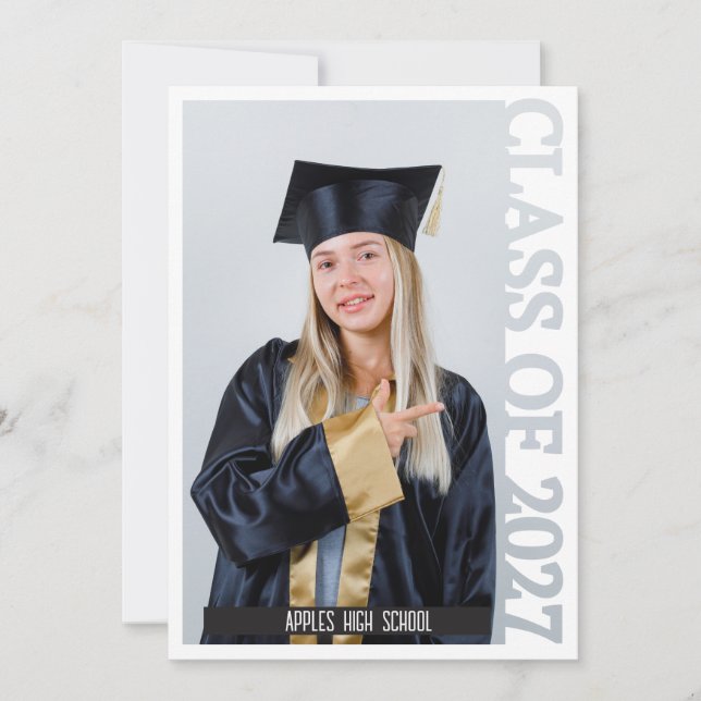 Studenten 2027 Foto Examenfest Inbjudningar (Framsida)