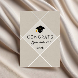 Studenten 20xx handskriven Gratulerar med sockel Kort