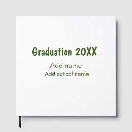 Studenten 20XX - lägg till namn-grönt, modernt Gästböcker