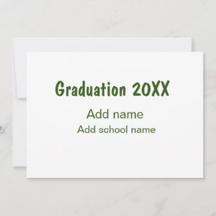 Studenten 20XX - lägg till namn-grönt, modernt Julkort