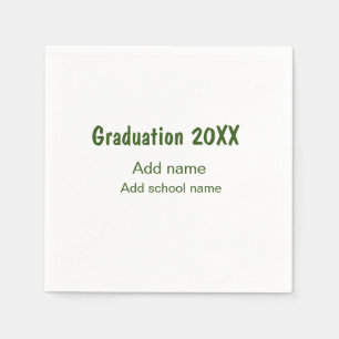 Studenten 20XX - lägg till namn-grönt, modernt Pappersservett