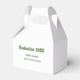 Studenten 20XX - lägg till namn-grönt, modernt Presentaskar