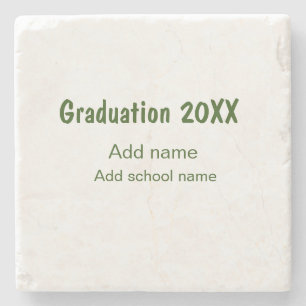 Studenten 20XX - lägg till namn-grönt, modernt Stenunderlägg
