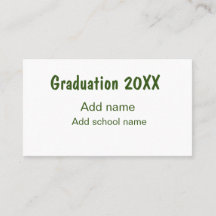 Studenten 20XX - lägg till namn-grönt, modernt