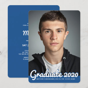 Studenten 20XX Modern Anpassningsbar Photo Inbjudningar