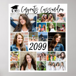 Studenten 21 Photo Collage Script Anpassningsbar F Poster