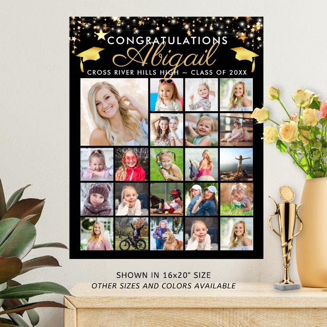 Studenten 22 Photo Collage Script Anpassningsbar F Poster (Skapare uppladdad)