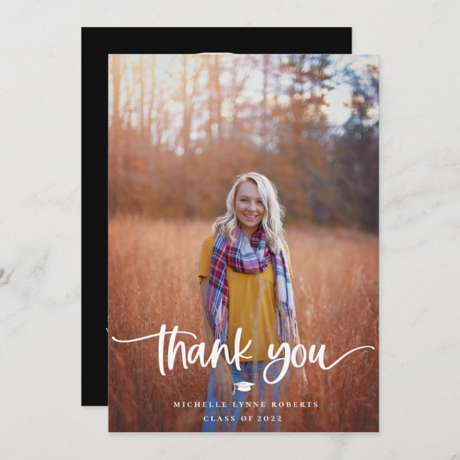 Studenten 2-fototackkort tack kort (Fram/baksida)