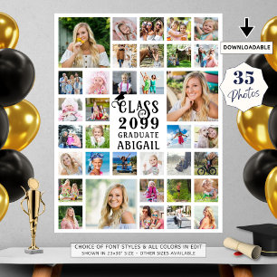 Studenten 35 Fotokollage-klass år Student Poster
