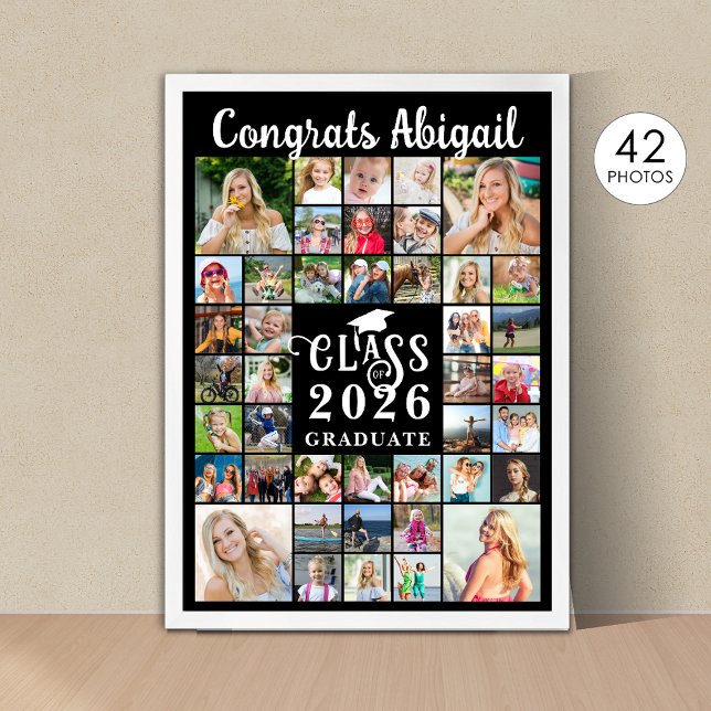 Studenten 42 Photo Collage Script Class Year Poster (Skapare uppladdad)
