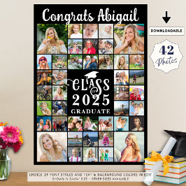 Studenten 42 Photo Collage Script Class Year Poster