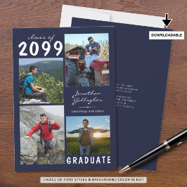 Studenten 4 Photo Handskriftlig Namn | Tunga & vit Meddelande