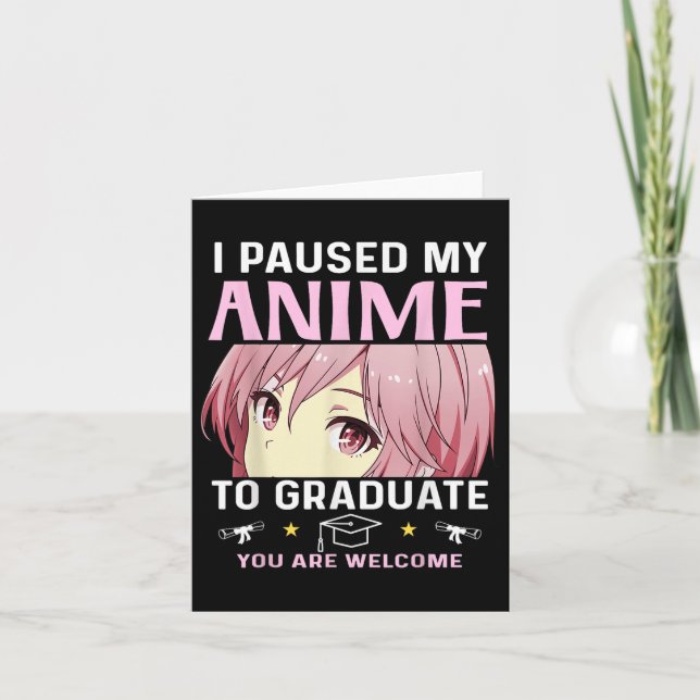 Studenten 5:e åttonde Klass Cl 2025 Anime Mitten S Kort (Framsida)
