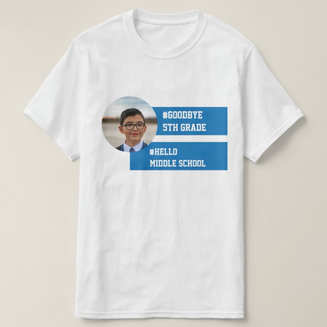 Studenten 5:e Klass-meddelande för befordringstext T Shirt (Design framsida)