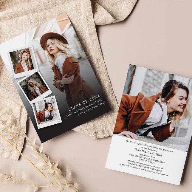 Studenten 5 Photo Collage Modern Grad 2025 Meddelande (Skapare uppladdad)