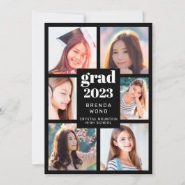 Studenten 6 Photo Collage White Script Black Meddelande