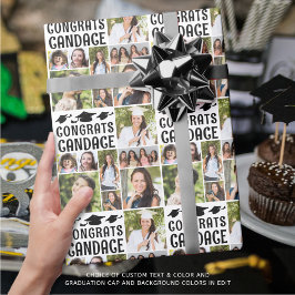 Studenten 9 Photo Collage Gratulerara Namn Anpassn Presentpapper