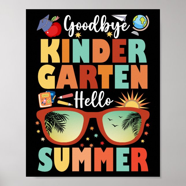 Studenten Adjö Kindergarten Hej Sommaren Poster (Framsidan)
