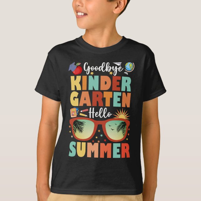 Studenten Adjö Kindergarten Hej Sommaren T Shirt (Framsida)