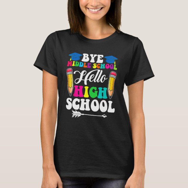 Studenten Adjö Mitten skolans Hej i  T Shirt (Framsida)