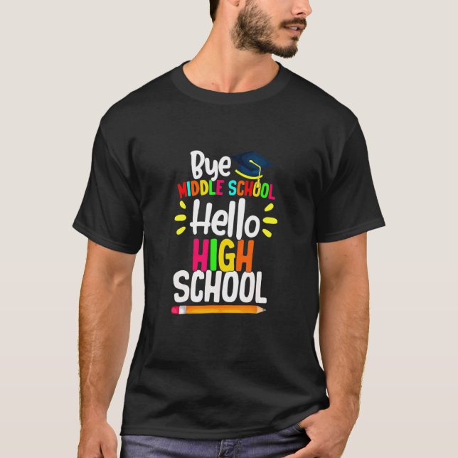 Studenten Adjö Mitten skolans Hej i  T Shirt (Framsida)
