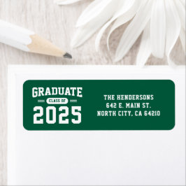 Studenten-adressetikett för återsändande i modern returadress etikett