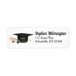 Studenten Adressetiketter 2025 Returadress Etikett