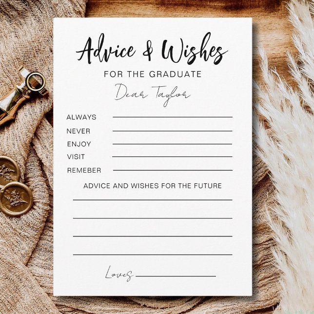 Studenten Advice & Önskemål 2025 Grad Party Signag Julkort (Skapare uppladdad)