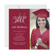 Studenten annons Monogram Photo Grad Party