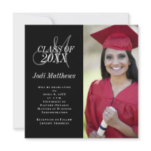 Studenten annons Monogram Photo Grad Party