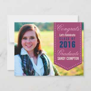 Studenten Annouoncement Inbjudan Ribbon Banner