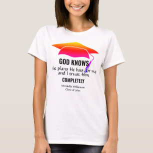 STUDENTEN Anpassningsbar Christian GOD VET PLANERN T Shirt