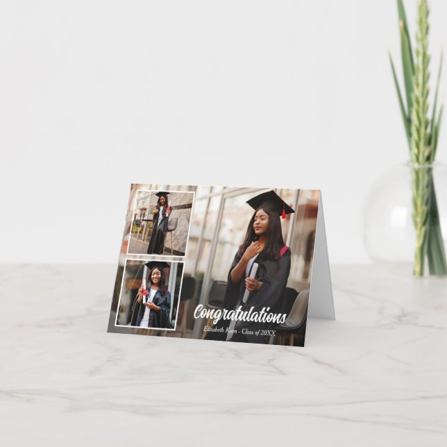 Studenten Anpassningsbar Photo Kort (Framsida)