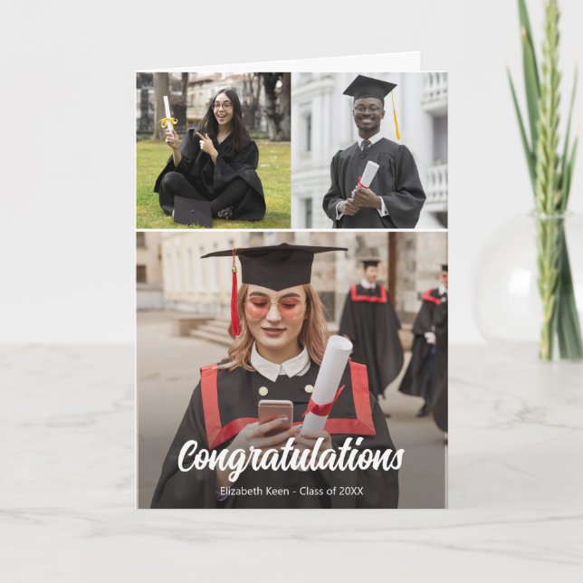 Studenten Anpassningsbar Photo Kort (Framsida)