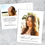Studenten Arch Photo Tack Vykort<br><div class="desc">Modern studenten tackar dig för att du har ett vykort med student-fotot i ett modernt beväpnat bild ram,  "tack" i ett elegant-skript och deras namn och klassår i enkel typografi. På motsatt sida anpassar du ett tackmeddelande och lägger till namn i ett namnteckning skript.</div>