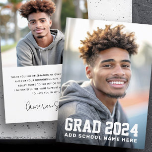 Studenten, årfoto student tack kort