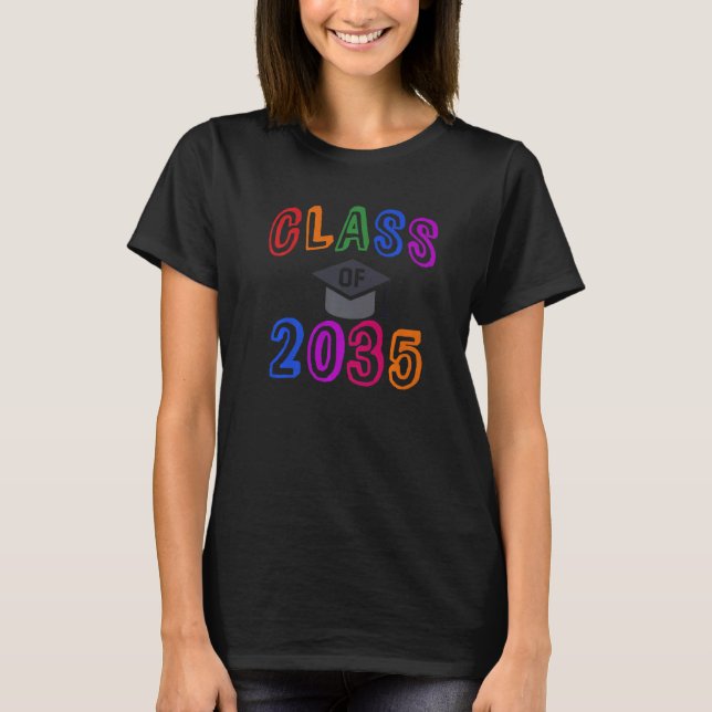 Studenten-årsklassen 2035 växte upp med mig före t shirt (Framsida)