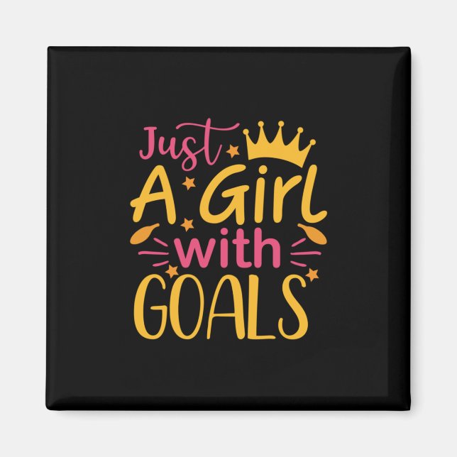 Studenten Art | Bara en flicka med mål Magnet (Framsidan)