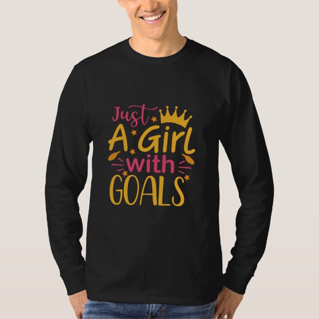 Studenten Art | Bara en flicka med mål T Shirt (Framsida)