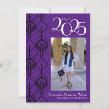 Studenten Art Deco Black Lila Notice