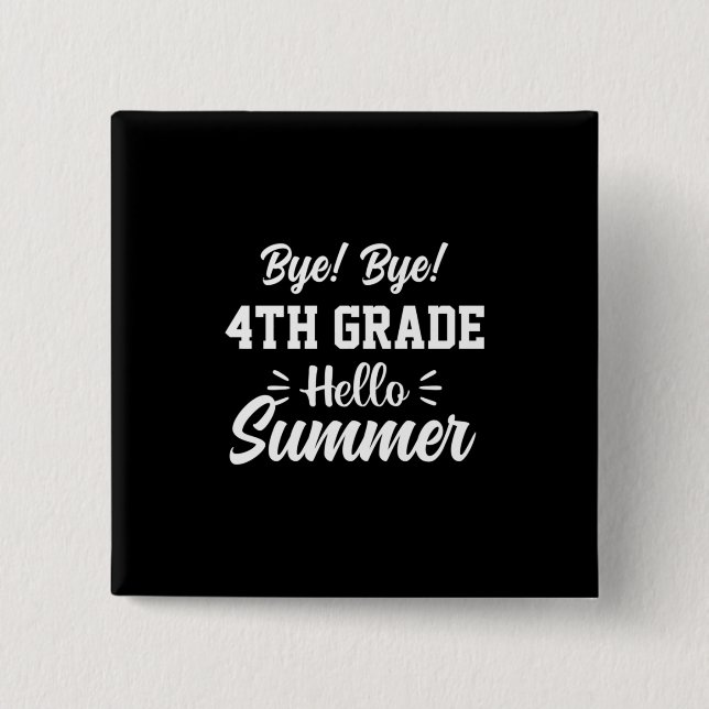 Studenten Art | Fjärde Klass Hej Sommaren Knapp (Framsida)