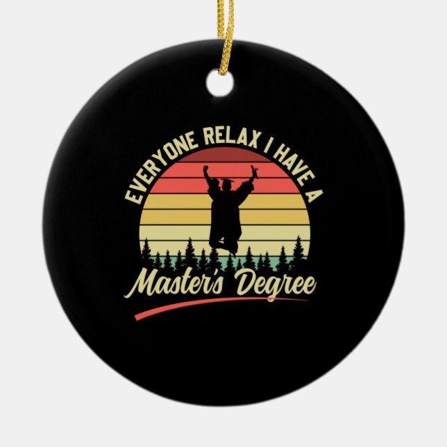 Studenten Art | Jag har magisterexamen Julgransprydnad Keramik (Framsidan)