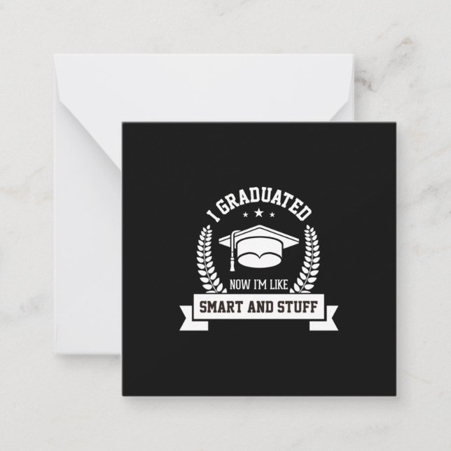 Studenten Art | Jag har utexaminerats nu... Jag är Anteckningskort (Framsida)